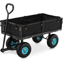 Chariot de plage pliable 300 kg acier noir