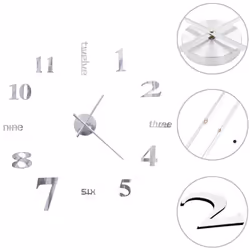Notre horloge murale 3D extra-large ajoutera une touche d'originalité à la décoration de votre pièce. L'horloge dispose d'un  ...