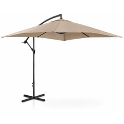 Parasol déporté rectangulaire 250 x 250 cm inclinable crème