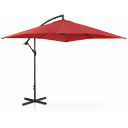 Helloshop26 - Parasol déporté rectangulaire 250 x 250 cm inclinable bordeaux