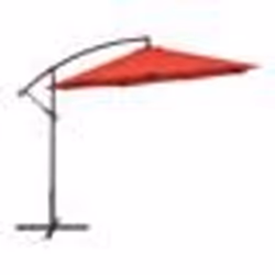 Parasol deporte rouge rond diametre 300 cm inclinable