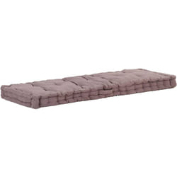 Coussin de plancher de palette Coton matelas de sol 120x40x7 cm Taupe DEC021815