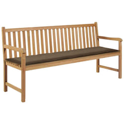 Décoshop26 - Coussin de banc de jardin 100 % polyester imperméable taupe 180 x 50 x 3 cm DEC021752