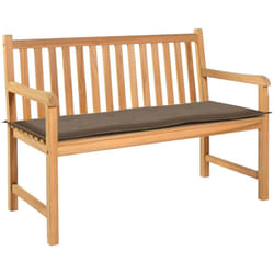 Coussin de banc de jardin 100 % polyester imperméable taupe 120 x 50 x 3 cm DEC021750