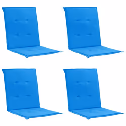 lot de 4 coussins de chaise de jardin 100% polyester impermeable bleu 100 par 50 par 3