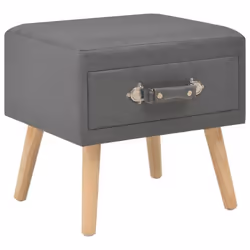 Table de nuit chevet commode armoire meuble chambre gris fonce 40x35x40 cm tissu
