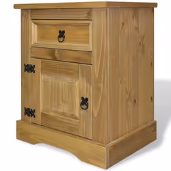 Table de nuit chevet commode armoire meuble chambre meuble de chevet pin mexicain gamme corona 53 x 39 x 67 cm