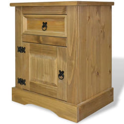 Table de nuit chevet commode armoire meuble chambre meuble de chevet pin mexicain gamme corona 53 x 39 x 67 cm