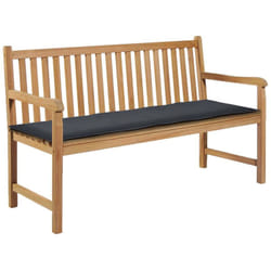 Coussin de banc de jardin en tissu anthracite 150x50x3 cm DEC021552