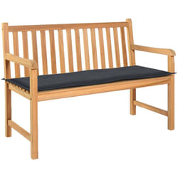 Décoshop26 - Coussin de banc de jardin en tissu anthracite 120x50x3 cm DEC021551