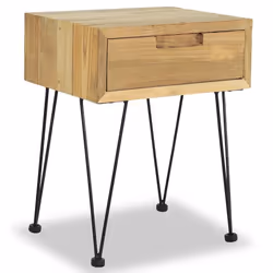 Table de nuit chevet commode armoire meuble chambre 40 x 30 x 50 cm teck