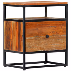 Apportez une touche d'élégance du milieu du siècle à votre intérieur avec notre belle table de chevet en bois de récupération ...