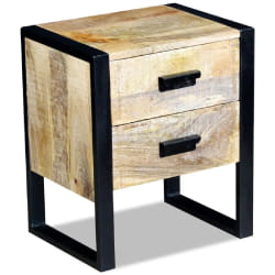Table de chevet Helloshop26 - Bois manguier