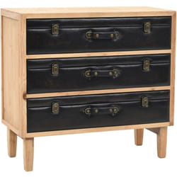 Buffet bahut armoire console meuble de rangement à tiroirs mdf 80 cm