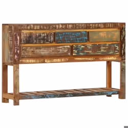 Buffet bahut armoire console meuble de rangement 120 cm bois de recuperation solide
