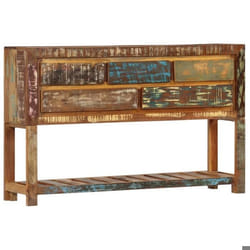 Buffet bahut armoire console meuble de rangement 120 cm bois de recuperation solide