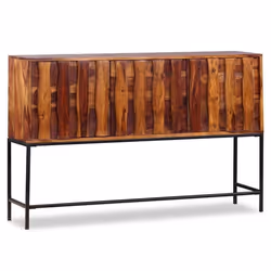Buffet bahut armoire console meuble de rangement bois massif de sesham 120 cm