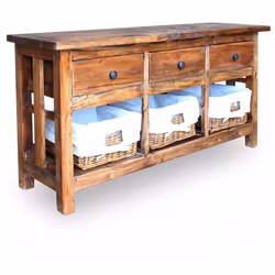 Ce buffet sera un choix parfait si vous cherchez à ajouter une touche de charme rustique à votre décor. Cette commode avec 3  ...