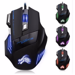 Souris Gamer pour LENOVO PC Avec Fil USB LED Filaire Ordinateur Gaming Universelle Capteur Optique 6