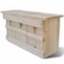 Maison pour oiseaux - DEC020835 - Nichoir pour moineau - Bois naturel - 3 chambres - 44 x 155 x 215 cm