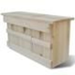 Maison pour oiseaux - DEC020835 - Nichoir pour moineau - Bois naturel - 3 chambres - 44 x 155 x 215 cm