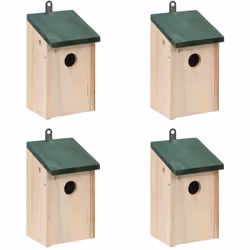 Ce joli nichoir en bois, construit en bois de pin durable, est conçu pour une famille chanceuse à plumes ! Il égayera votre j ...