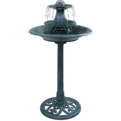 Décoshop26 - Décoration jardin baignoire mangeoire pour oiseaux avec fontaine Vert 50x91 cm Plastique DEC020805