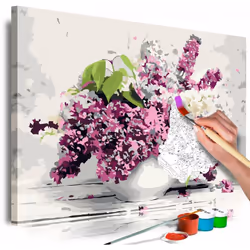 Peinture par numéros motif Vase et fleurs 60x40 cm Le tableau à peindre par soi-même est une excellente idée cadeau pour chaq ...