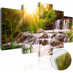 Décoshop26 - Tableaux en verre acrylique décoration murale motif Cascade de la forêt 100x50 cm TVA110122
