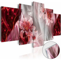 Décoshop26 - Tableaux en verre acrylique décoration murale motif Comète Incarnadine 100x50 cm TVA110064