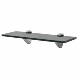 Tagère design murale moderne verre 30 x 20 cm 8 mm noir