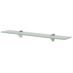 Étagère murale en verre trempé 60 x 10 cm - Helloshop26 - Noir - Meuble de salle de bain