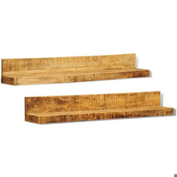 Etagère murale - Design - Manguier massif - Lot de 2 - 110x16x16 cm - Capacité 20 kg