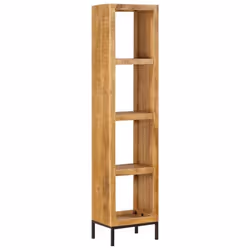 Bibliothèque - Design - Bois de manguier massif - 4 compartiments - 175 cm - Contemporain