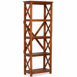 Cette bibliothèque au design classique s'intégrera parfaitement à votre intérieur. L'étagère sur pied est faite de bois d'aca ...