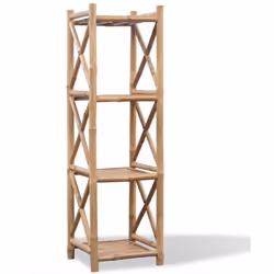 Cette étagère à 4 paliers en bambou, peut être utilisé dans la salle de bains comme un porte-serviettes, dans le salon comme  ...