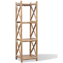 Helloshop26 - tagère armoire meuble design à 4 paliers en bambou beige