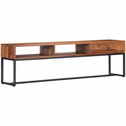 Doté d'un design à la fois tendance et pratique, ce meuble tv en bois massif de Shesham deviendra certainement un point centr ...