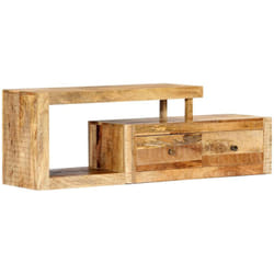 Helloshop26 - Meuble télé buffet tv télévision design pratique 120 cm bois massif de manguier