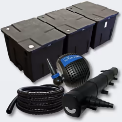 Le kit de filtration comprend: Filtre de bassin jusqu'à 90000l Stérilisateur / Clarificateur UVC avec 72W Pompe de bassin éco ...