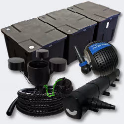 Le kit de filtration XXL comprend: Filtre de bassin jusqu'à 90000l Stérilisateur / Clarificateur UVC avec 72W Pompe de bassin ...