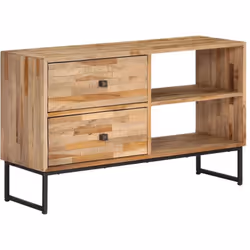 Ce meuble TV en bois de teck recyclé est un accessoire intemporel dans votre maison. Il pourrait également être utilisé comme ...