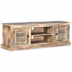 Ce meuble de télévision rustique est la voie à suivre si vous cherchez à ajouter un peu de style vintage au décor de votre ma ...