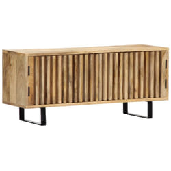 Meuble télé buffet tv télévision design pratique 90 cm bois de manguier massif