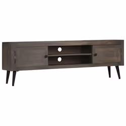 Meuble tele buffet tv television design pratique bois massif de manguier 140 cm