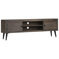 Meuble tele buffet tv television design pratique bois massif de manguier 140 cm