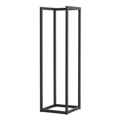Range-bûches - Design - Acier laqué - Intérieur/Extérieur - 35 x 35 x 120 cm - Noir