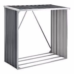 Abri bûches couvert 156 x 80 x 15 cm anthracite
