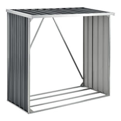 Abri bûches couvert 156 x 80 x 15 cm anthracite
