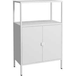 Helloshop26 - Armoire de bureau casier de bureau meuble de rangement pour salon bureau chambre atelier acier 110 x 70 x 40 cm gris clair